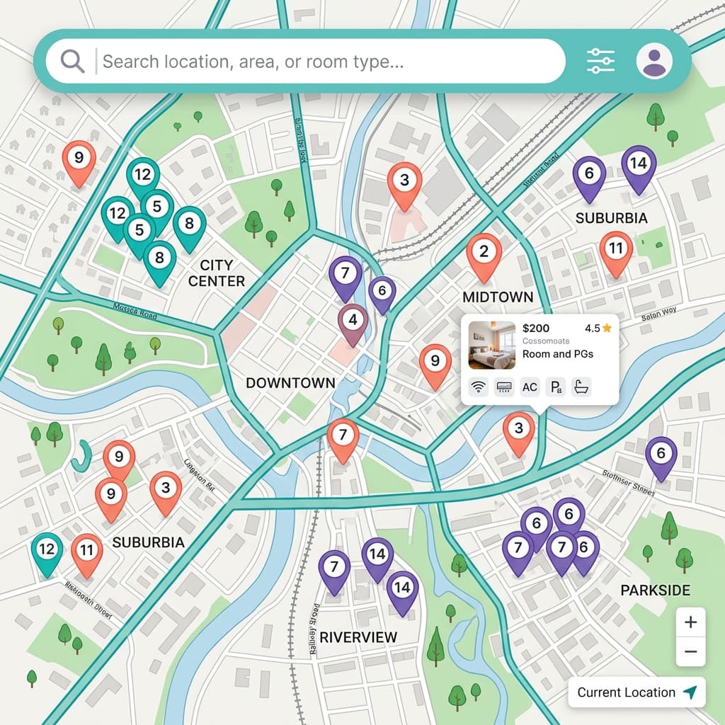 Search by Area, Budget, and Commute
